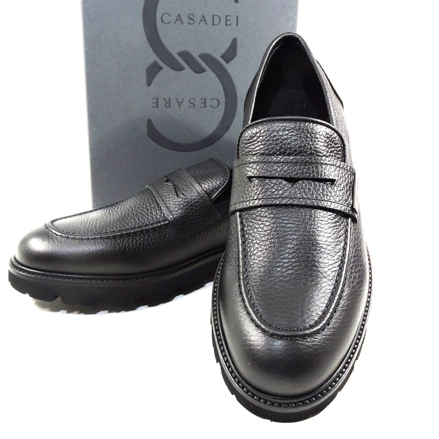 CASADEI ๐ฎ๐น MEN'S BLACK SOFT LEATHER COMFORT LOAFERS