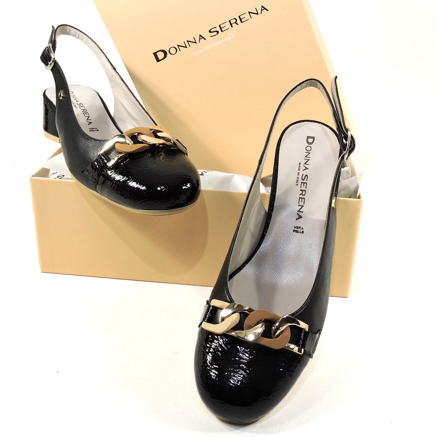 DONNA SERENA ๐ฎ๐น WOMEN'S BLACK SOFT LEATHER SUMMER SANDALS