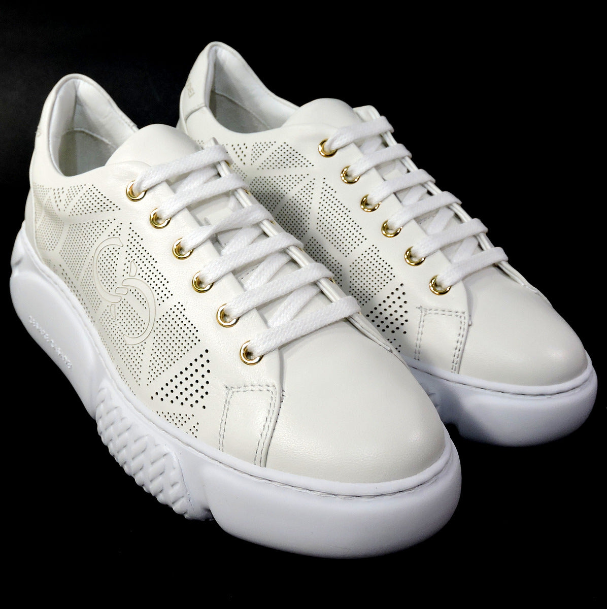 CASADEI 🇮🇹 WOMEN'S OFF WHITE LEATHER COMFORT FASHION SNEAKERS