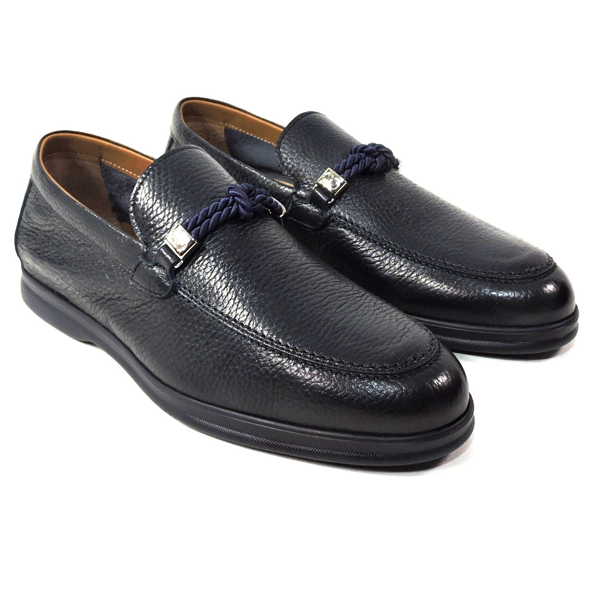 CASADEI 🇮🇹 MEN'S BLACK SOFT LEATHER COMFORT LOAFERS