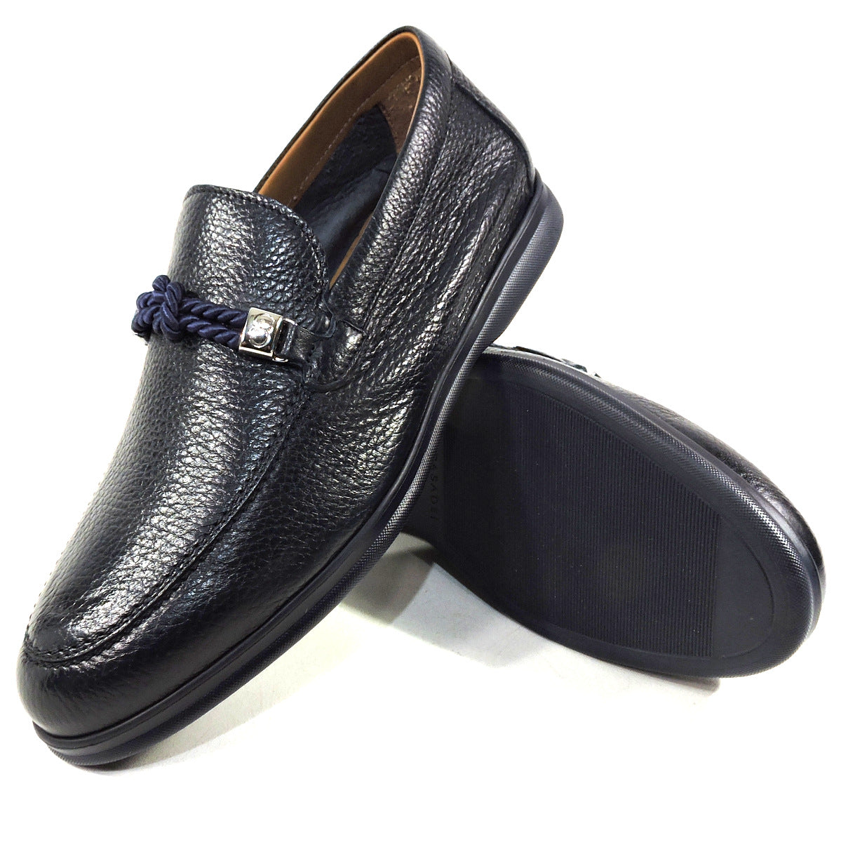 CASADEI 🇮🇹 MEN'S BLACK SOFT LEATHER COMFORT LOAFERS