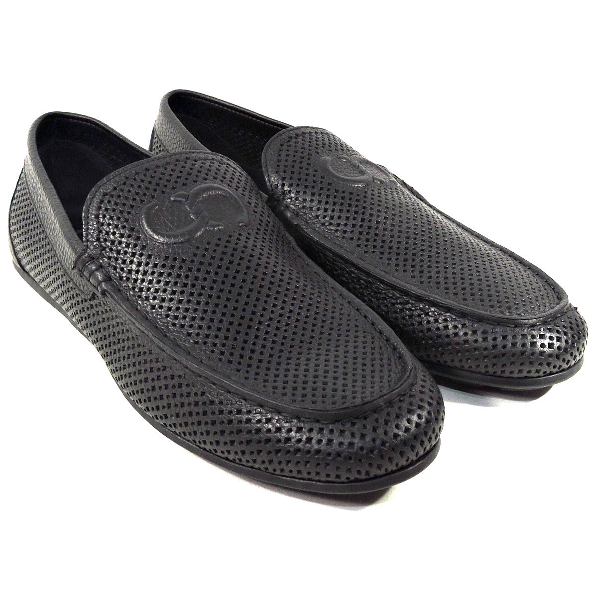 CASADEI š®š¹ MEN'S BLACK SOFT LEATHER COMFORT SUMMER LOAFERS