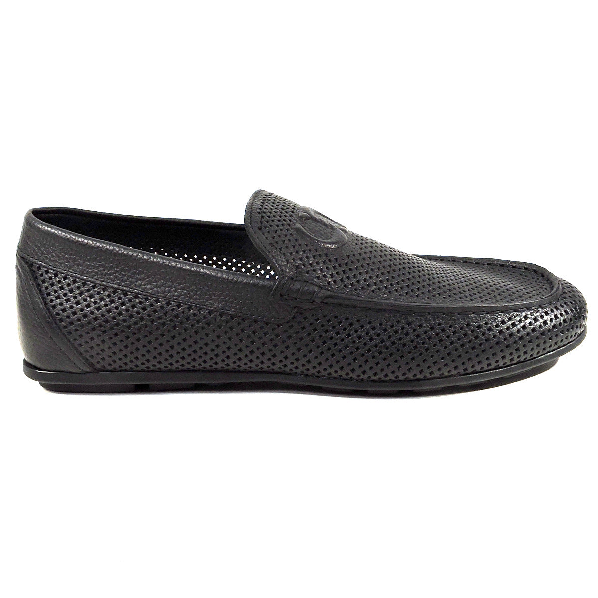 CASADEI š®š¹ MEN'S BLACK SOFT LEATHER COMFORT SUMMER LOAFERS