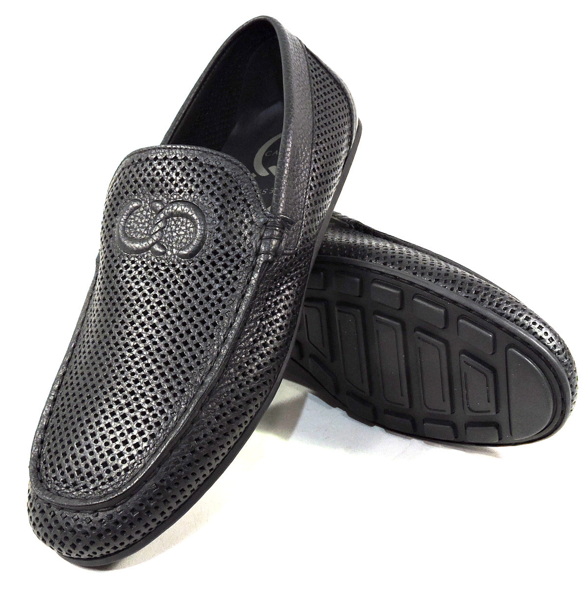 CASADEI š®š¹ MEN'S BLACK SOFT LEATHER COMFORT SUMMER LOAFERS