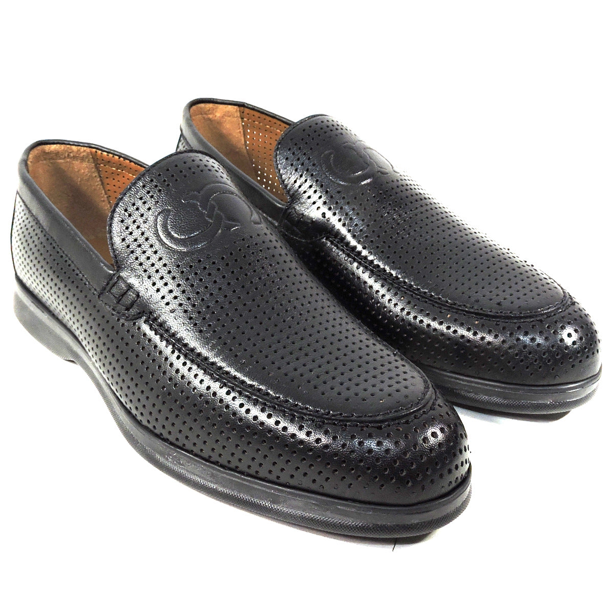 CASADEI 🇮🇹 MEN'S BLACK SOFT LEATHER COMFORT SUMMER LOAFERS