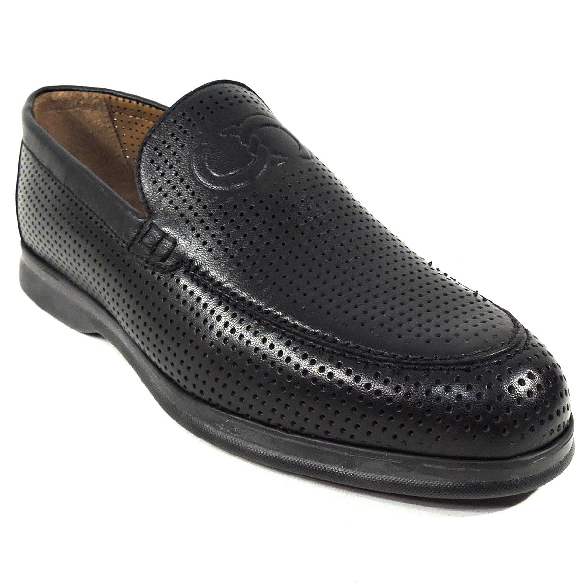 CASADEI 🇮🇹 MEN'S BLACK SOFT LEATHER COMFORT SUMMER LOAFERS