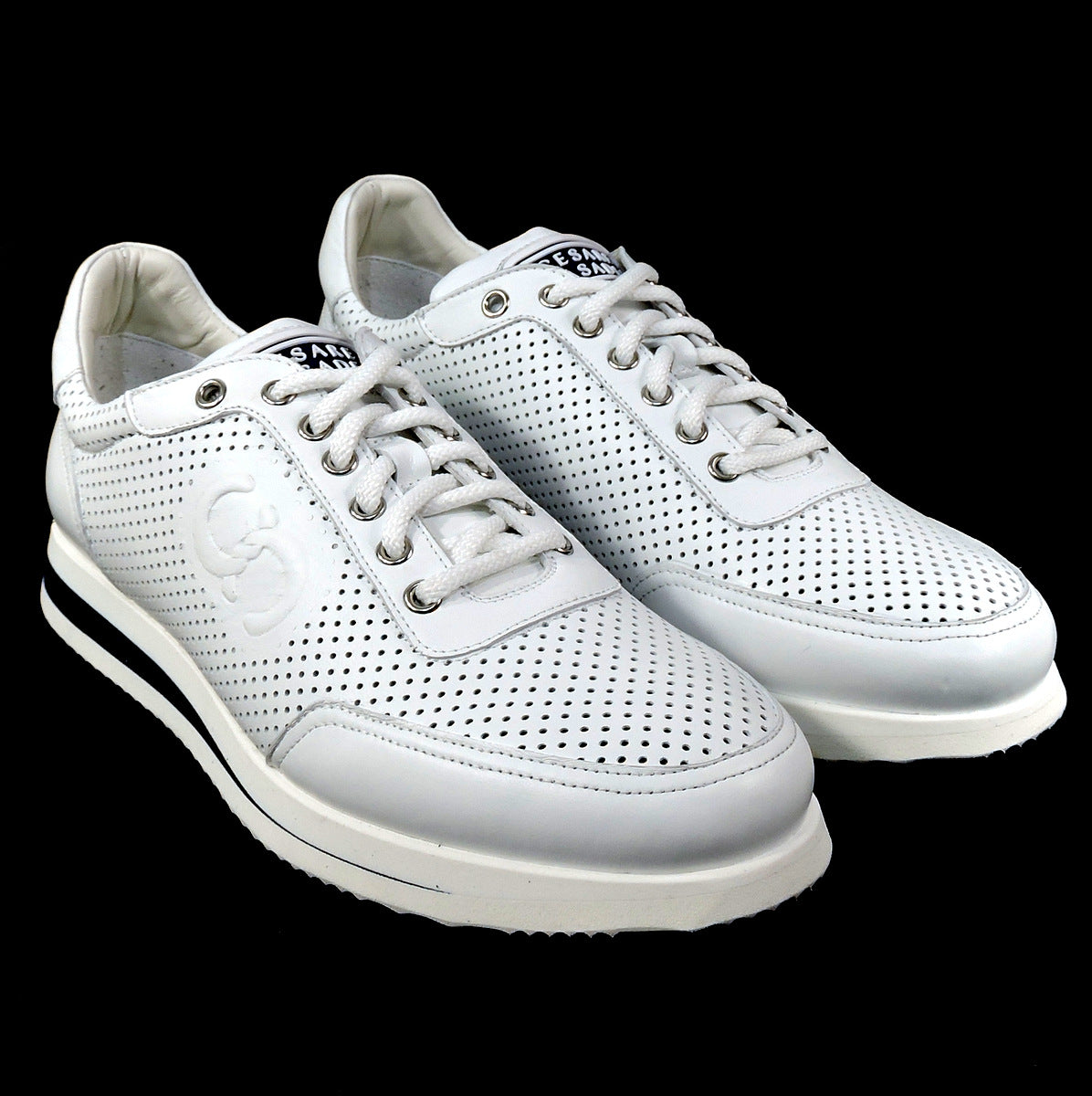 CASADEI 🇮🇹 MEN'S BLACK SOFT LEATHER COMFORT FASHION SNEAKERS