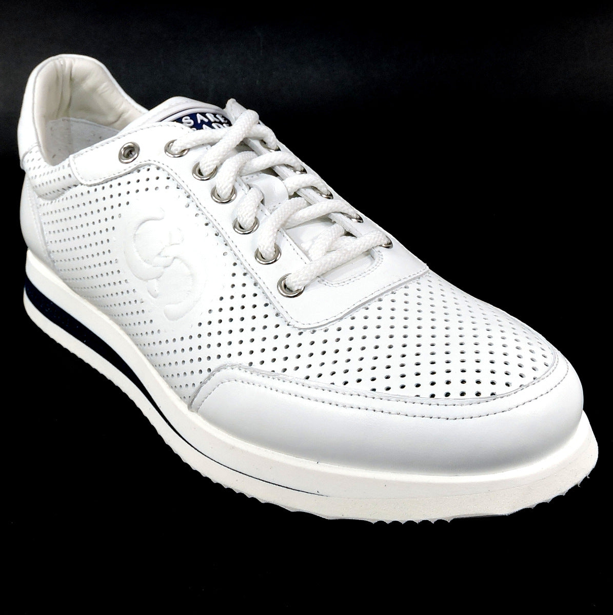 CASADEI 🇮🇹 MEN'S BLACK SOFT LEATHER COMFORT FASHION SNEAKERS