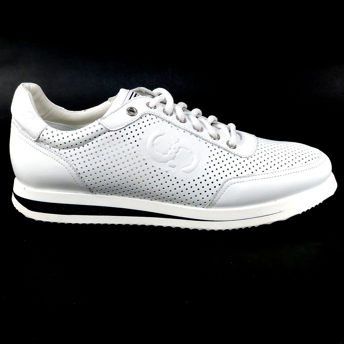 CASADEI 🇮🇹 MEN'S BLACK SOFT LEATHER COMFORT FASHION SNEAKERS
