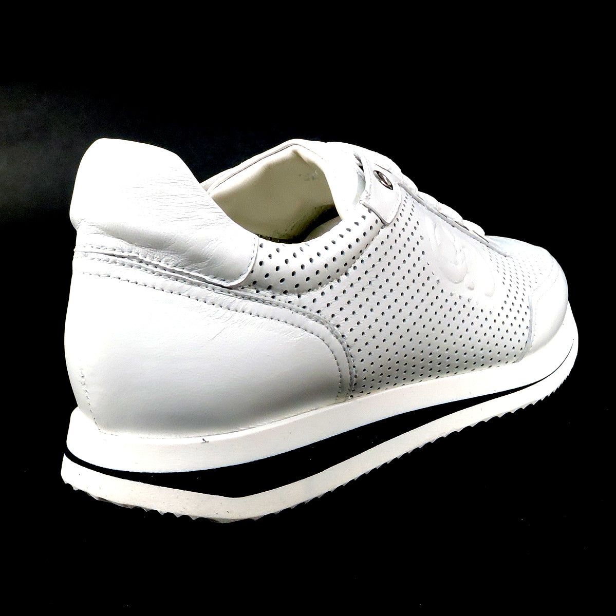 CASADEI 🇮🇹 MEN'S BLACK SOFT LEATHER COMFORT FASHION SNEAKERS