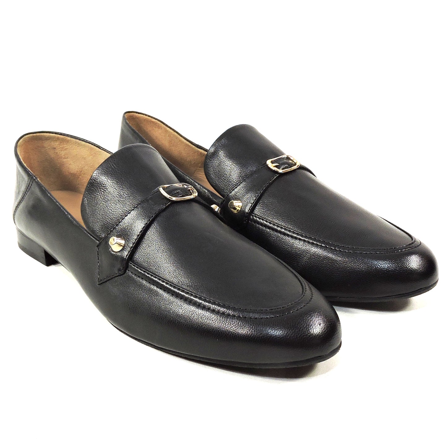 PAOLA FABIANI 🇮🇹 WOMEN'S BLACK SOFT LEATHER COMFORT LOAFERS
