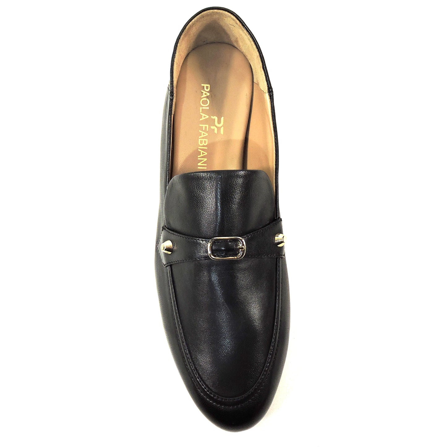 PAOLA FABIANI 🇮🇹 WOMEN'S BLACK SOFT LEATHER COMFORT LOAFERS