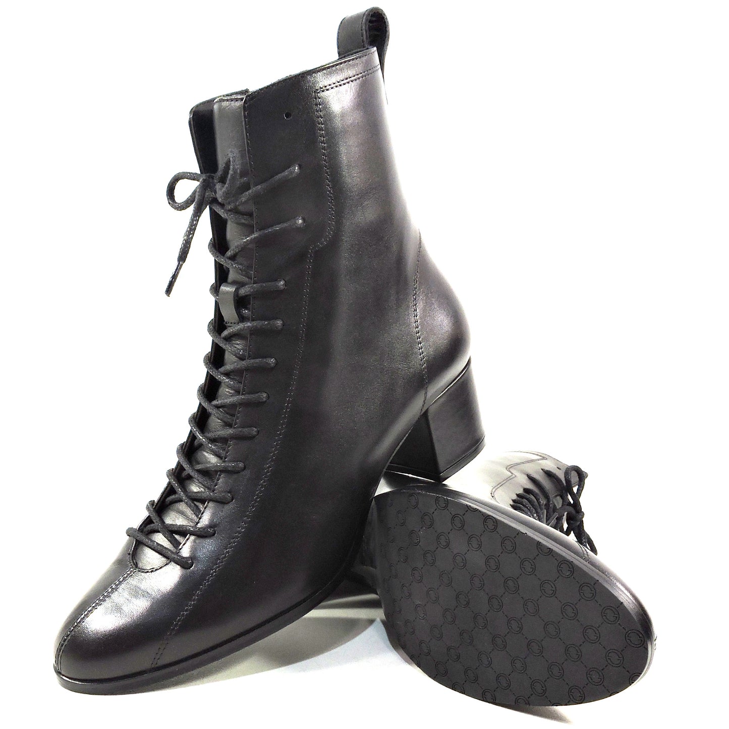 PAOLA FABIANI ๐ฎ๐น WOMEN'S BLACK SOFT LEATHER COMFORT FASHION BOOTIE