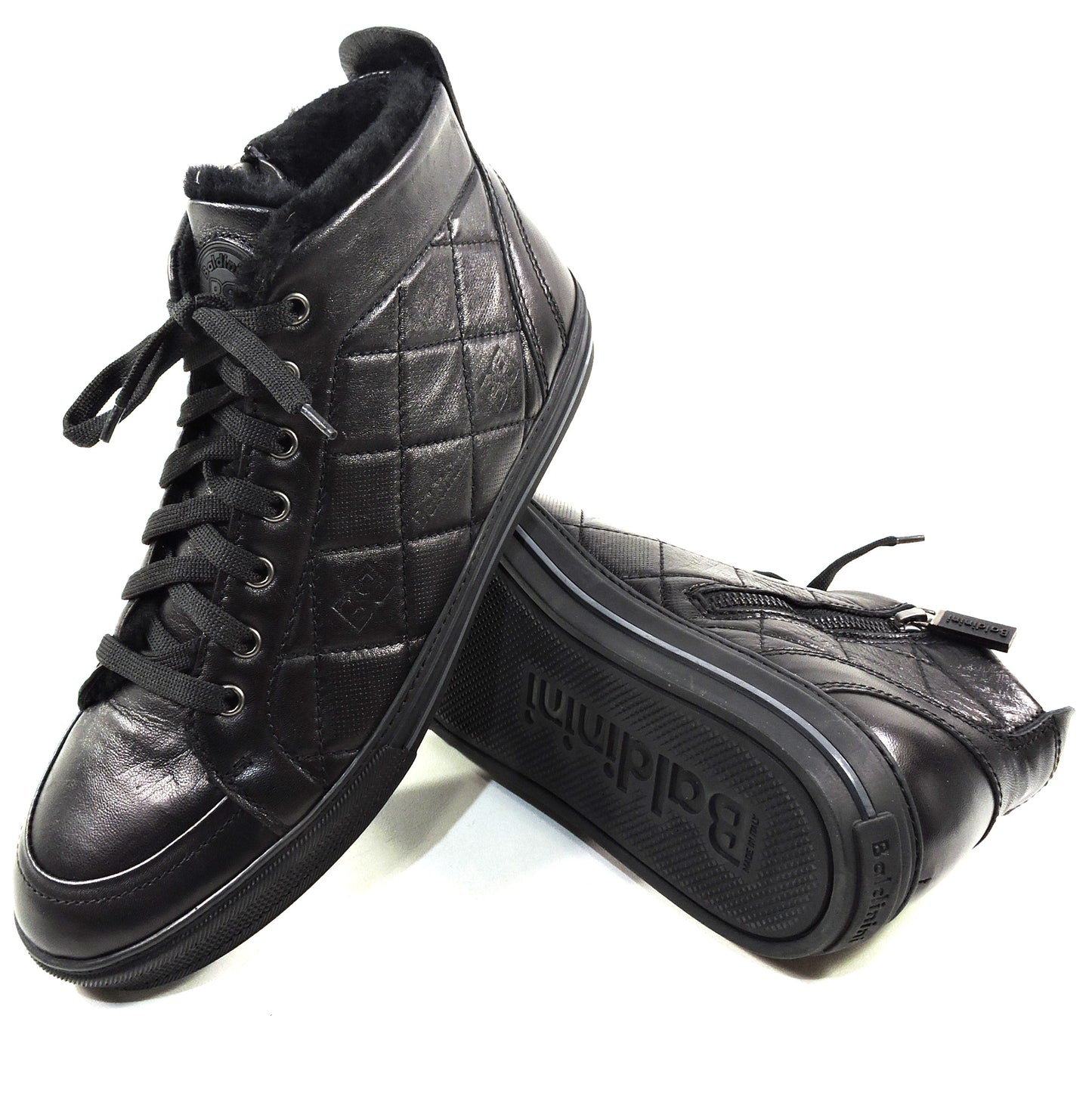 BALDININI ๐ฎ๐น MEN'S BLACK SOFT LEATHER COMFORT WINTER FLAT BOOTIE