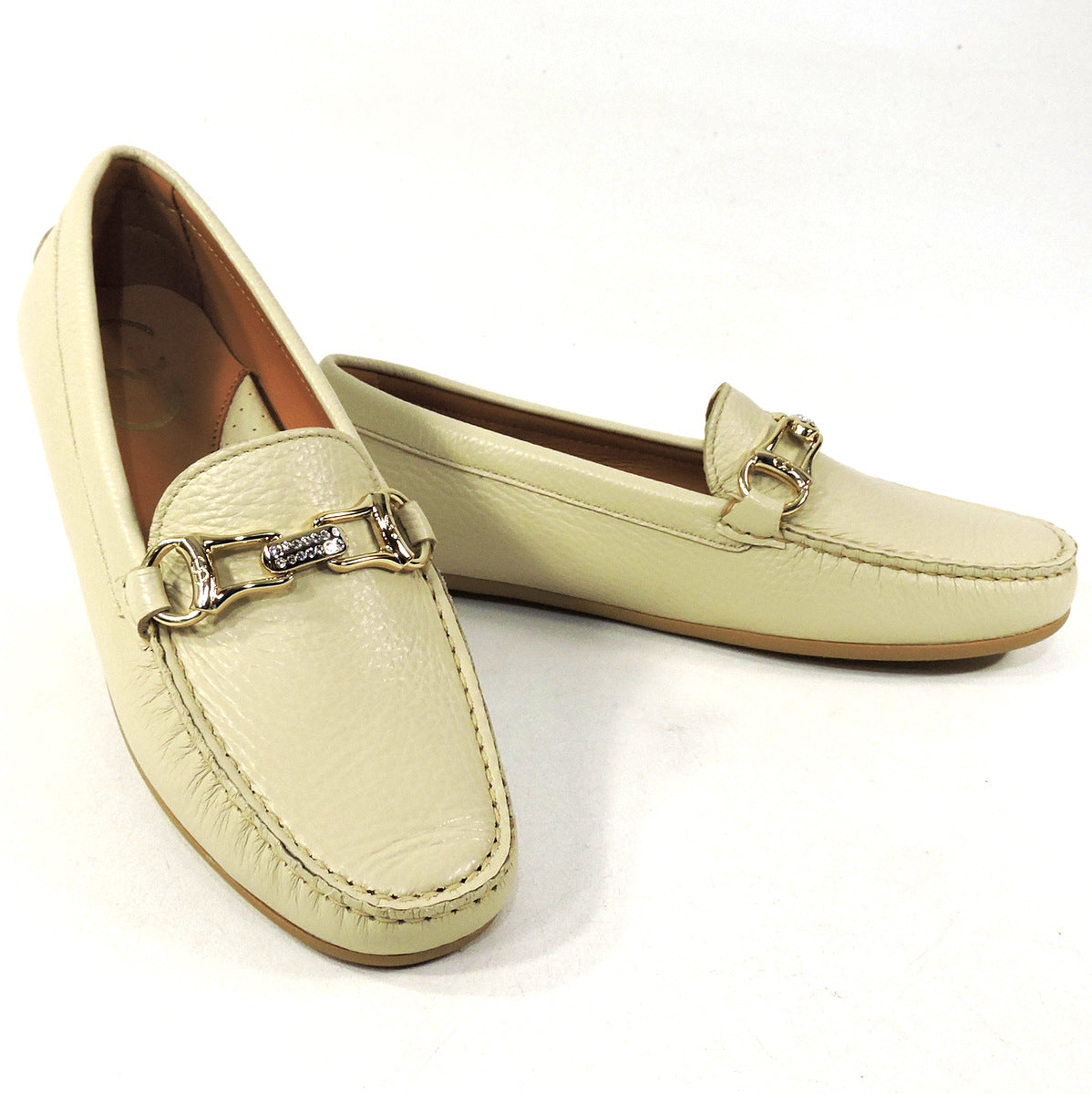 CASADEI 🇮🇹 WOMEN'S BEIGE FLAT SOFT LEATHER COMFORT SUMMER LOAFERS