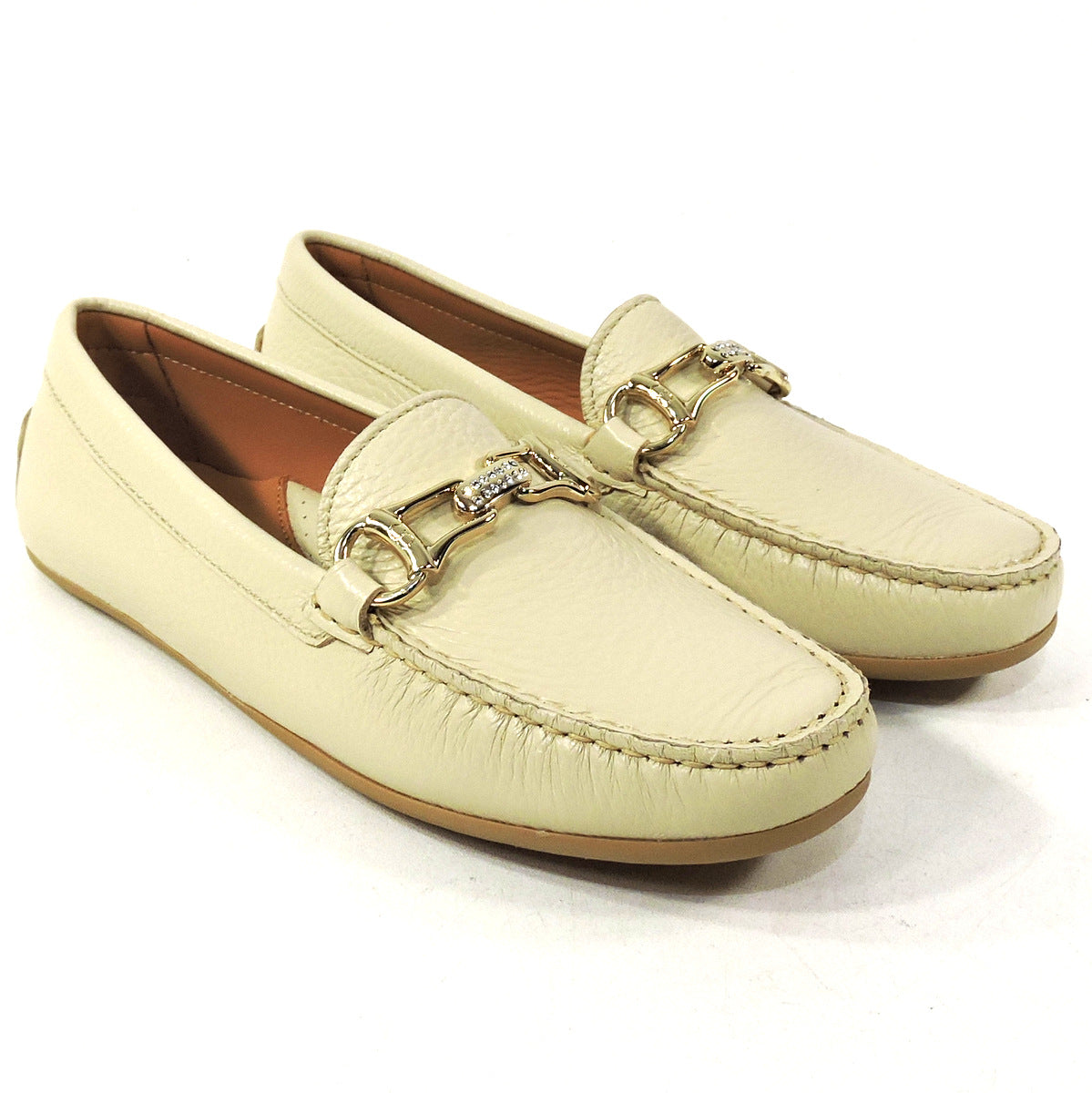CASADEI 🇮🇹 WOMEN'S BEIGE FLAT SOFT LEATHER COMFORT SUMMER LOAFERS