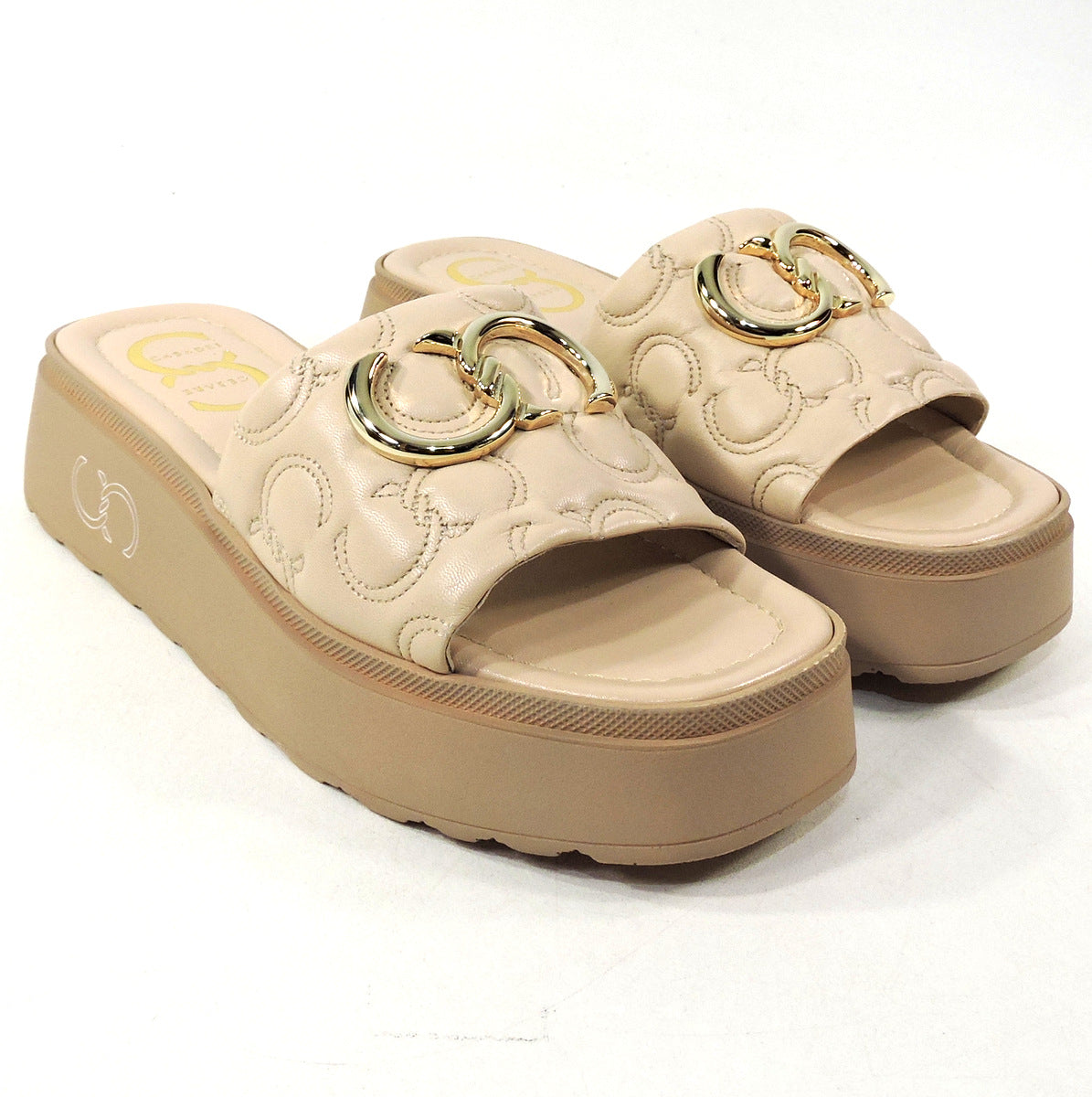 CASADEI 🇮🇹 WOMEN'S BEIGE SOFT LEATHER PLATFORM MULES BOUTIQUE