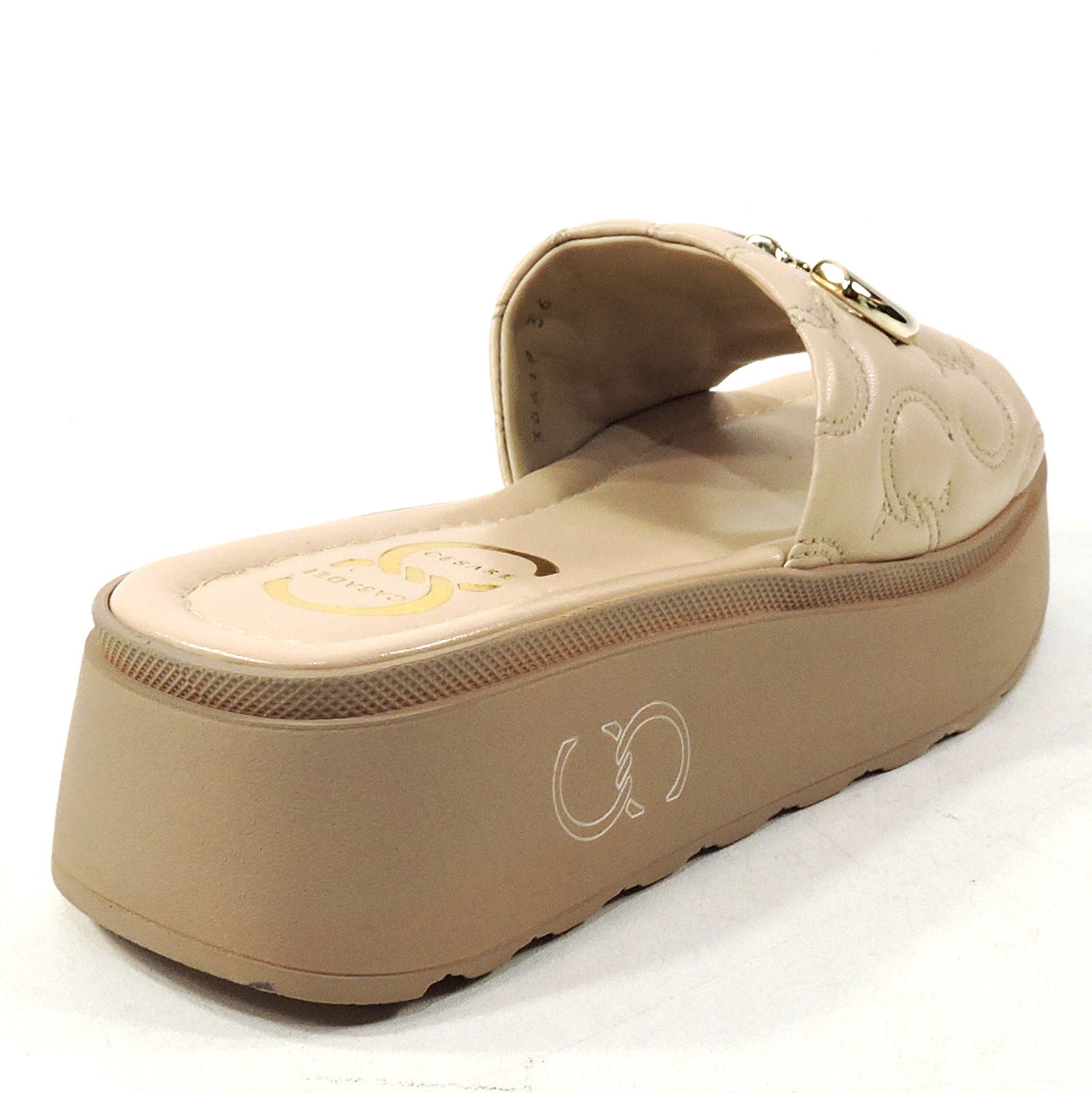 CASADEI 🇮🇹 WOMEN'S BEIGE SOFT LEATHER PLATFORM MULES BOUTIQUE