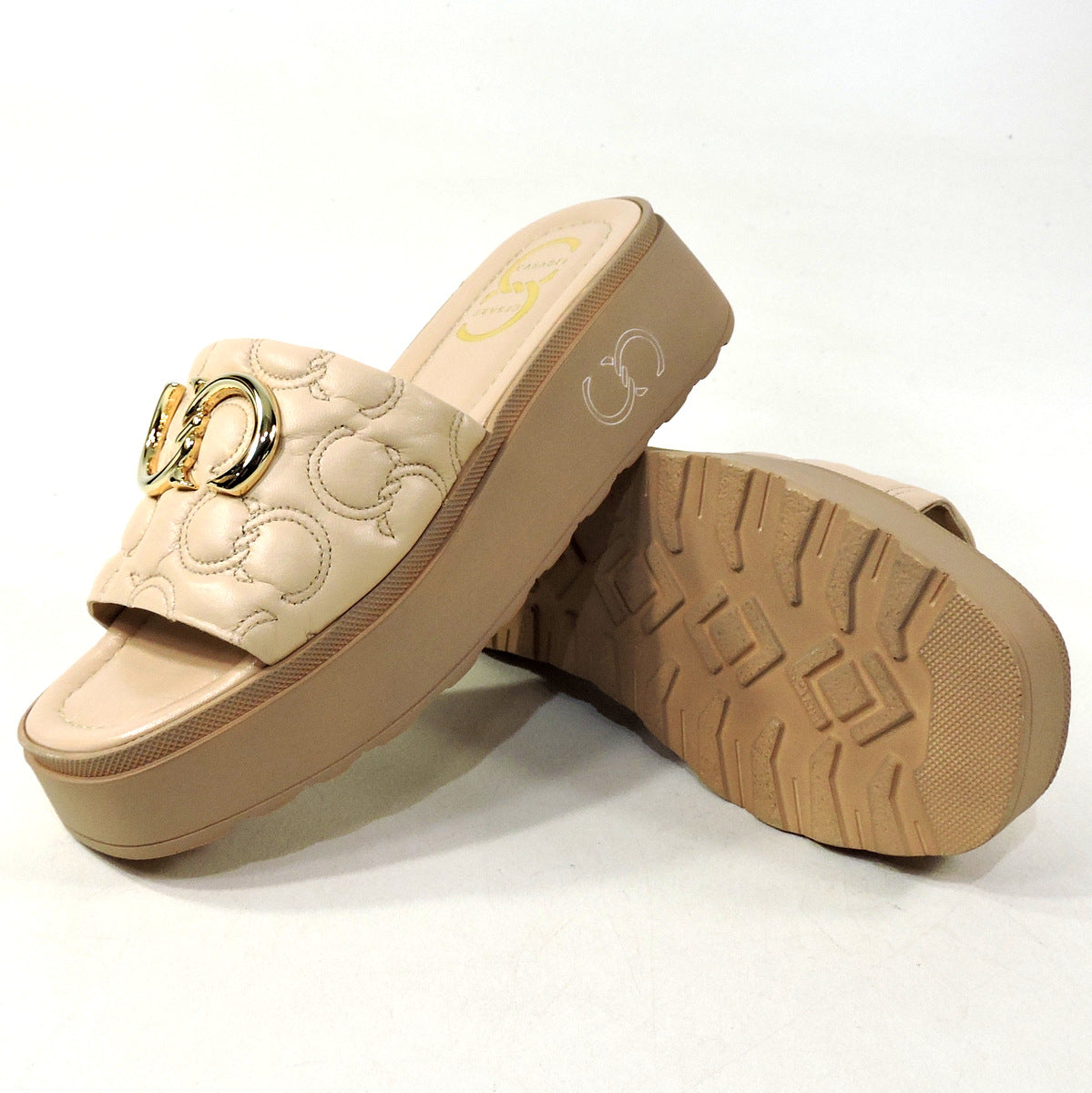 CASADEI 🇮🇹 WOMEN'S BEIGE SOFT LEATHER PLATFORM MULES BOUTIQUE