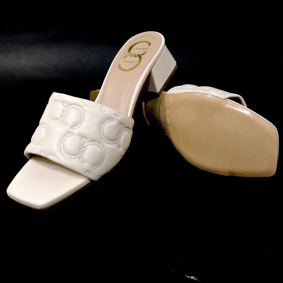 CASADEI 🇮🇹 WOMEN'S BEIGE SOFT LEATHER COMFORT MULES