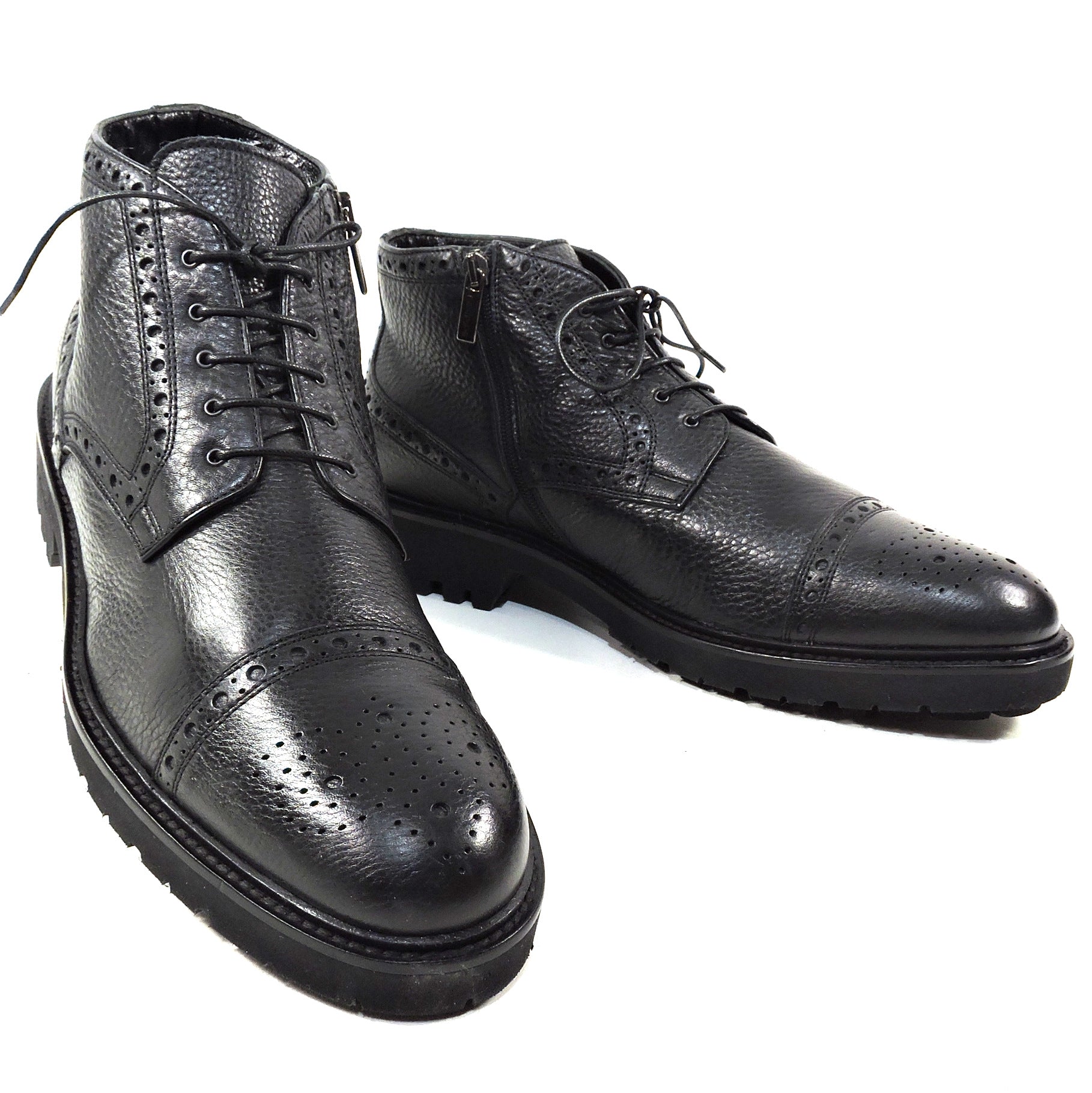 BALDININI MEN'S BLACK SOFT LEATHER COMFORT WINTER FUR LINING CHUKKA Euro Shoes Emporium BALDININI MEN'S BLACK SOFT LEATHER COMFORT WINTER FUR LINING CHUKKA Euro Shoes Emporium
