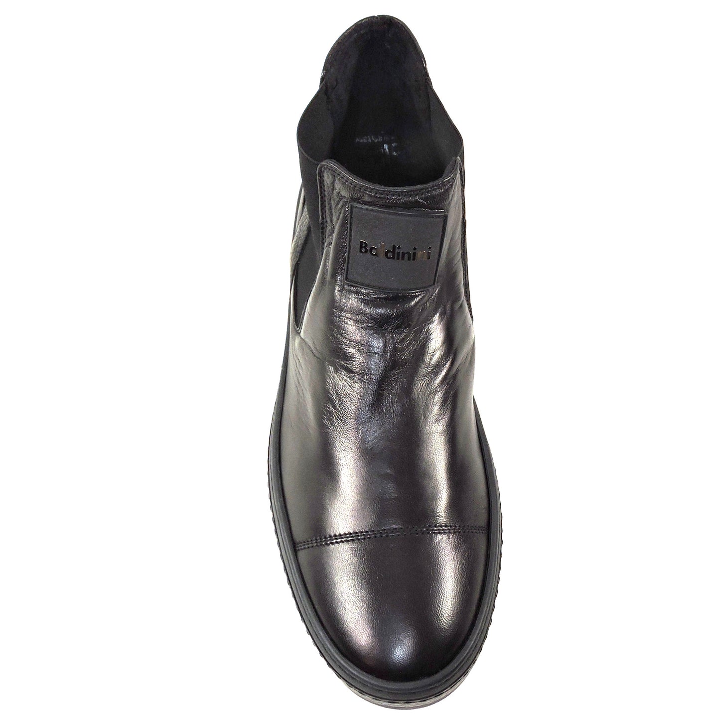 BALDININI ๐ฎ๐น MEN'S BLACK SOFT LEATHER COMFORT CHELSEA FLAT BOOTIE