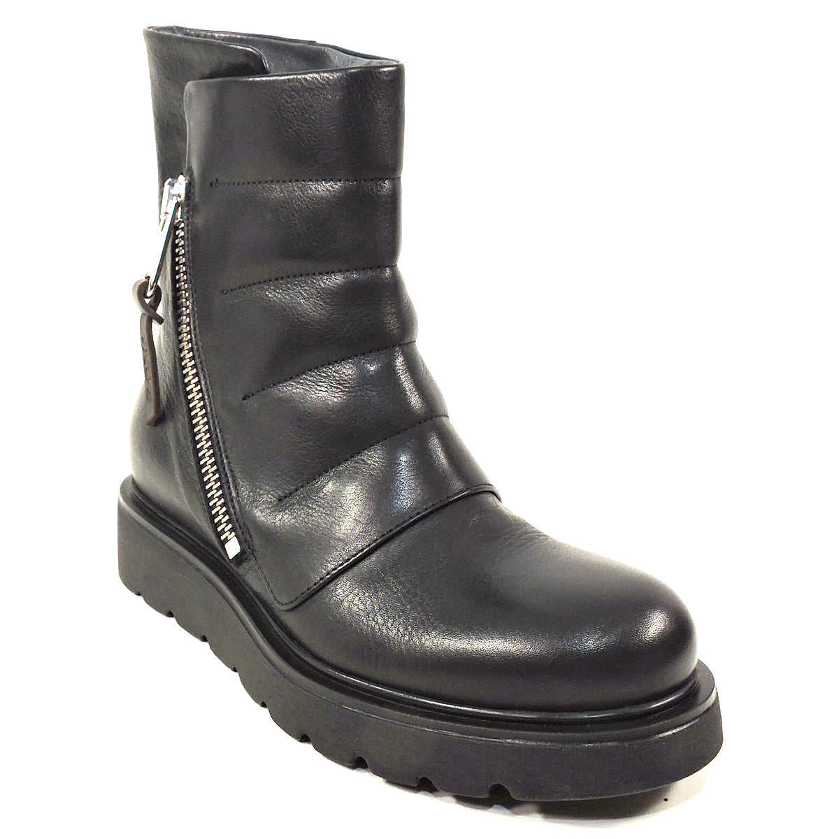 IXOS 🇮🇹 WOMEN'S BLACK SOFT LEATHER WINTER FASHION ANKLE BOOTIE