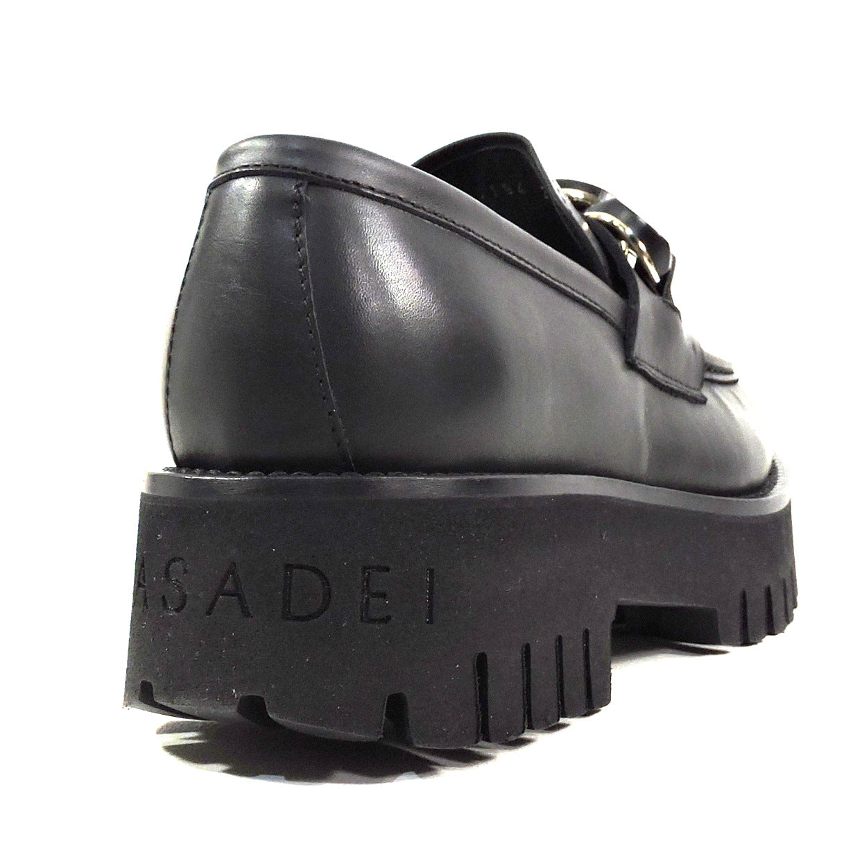 CASADEI ๐ฎ๐น WOMEN'S BLACK SOFT LEATHER COMFORT FASHION LOAFERS
