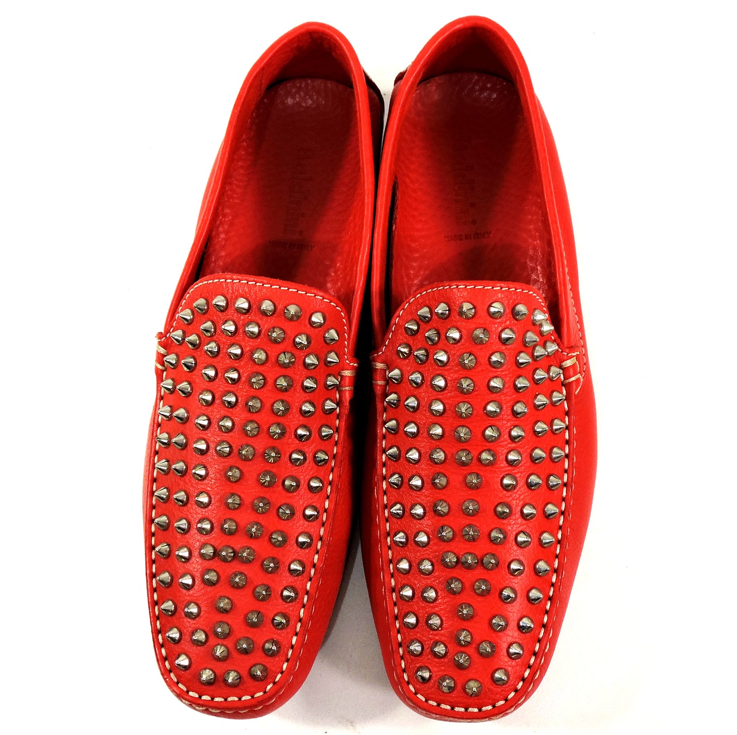 BALDININI 🇮🇹 MEN'S RED SOFT LEATHER COMFORT FASHION MOCCASINS