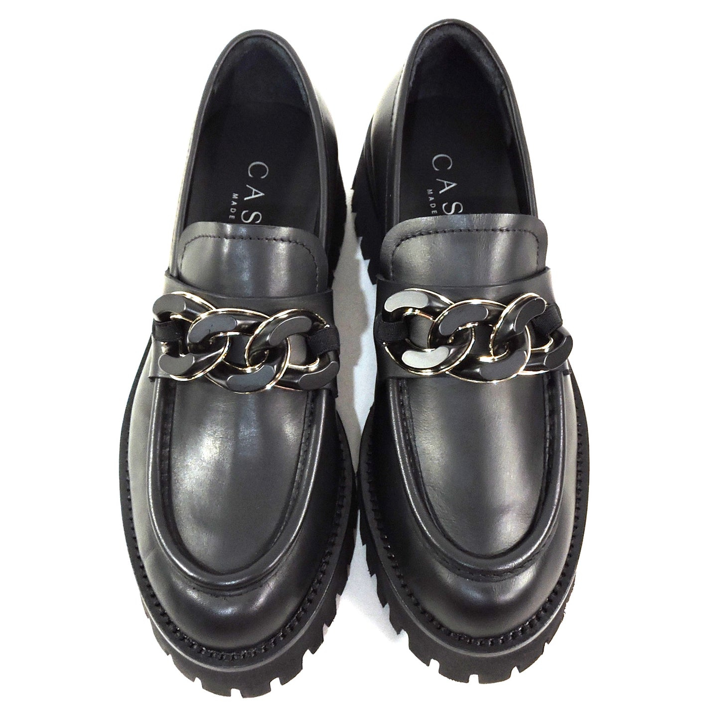 CASADEI ๐ฎ๐น WOMEN'S BLACK SOFT LEATHER COMFORT FASHION LOAFERS