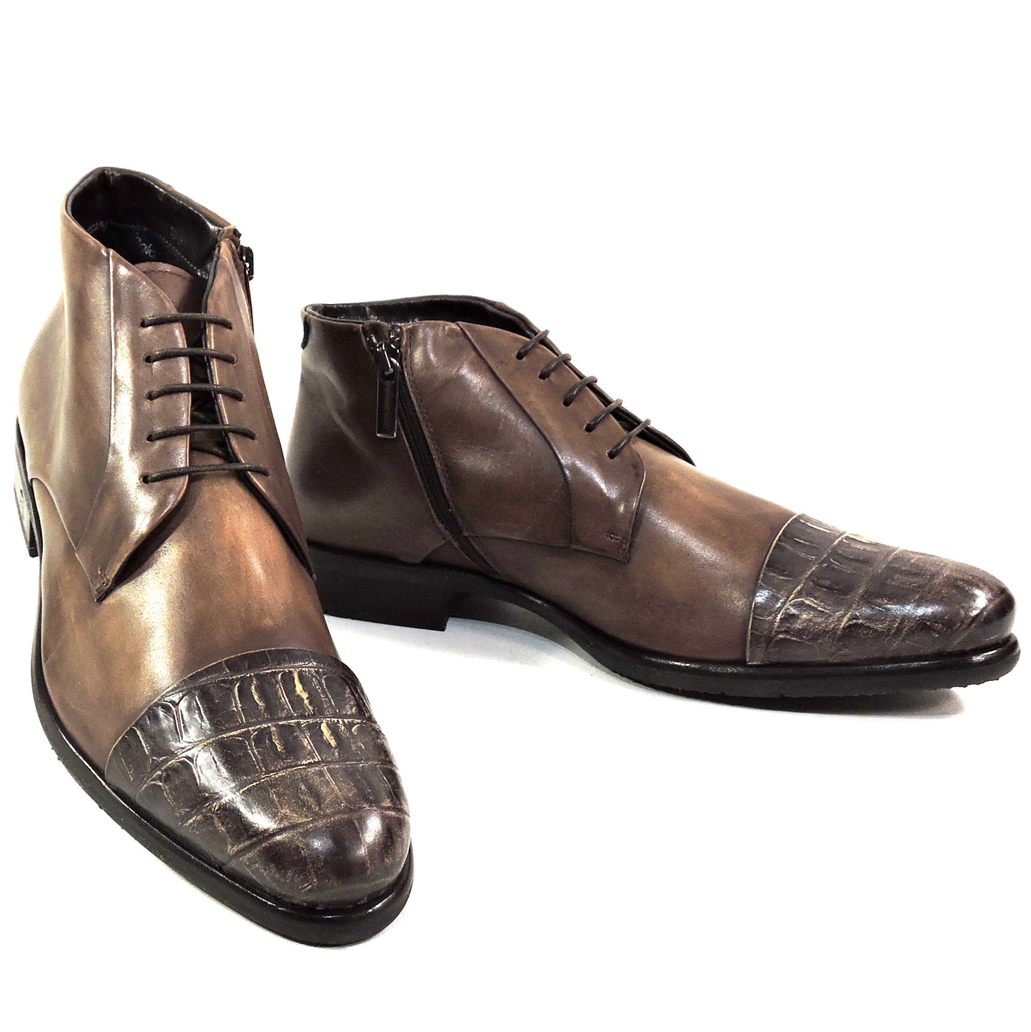 BALDININI ๐ฎ๐น MEN'S BROWN SOFT LEATHER WINTER COMFORT BOOTIE