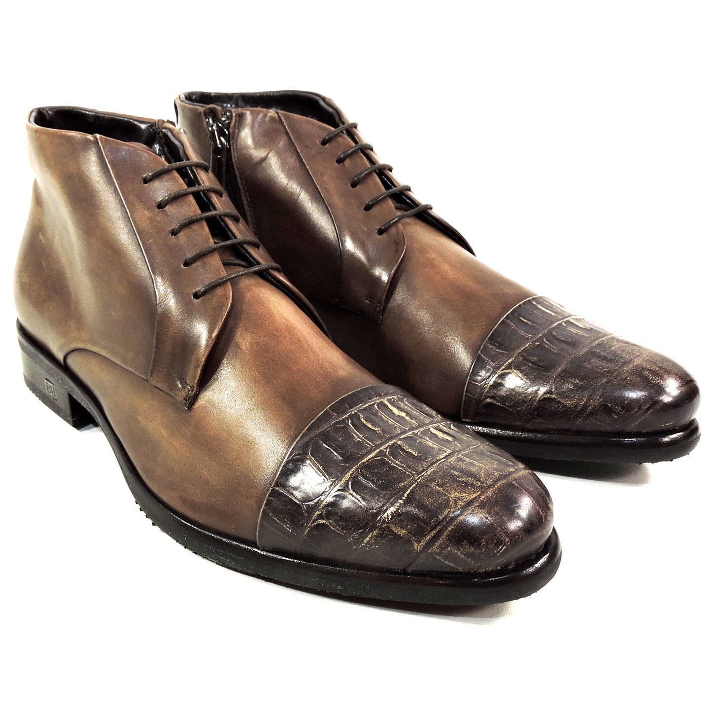 BALDININI ๐ฎ๐น MEN'S BROWN SOFT LEATHER WINTER COMFORT BOOTIE