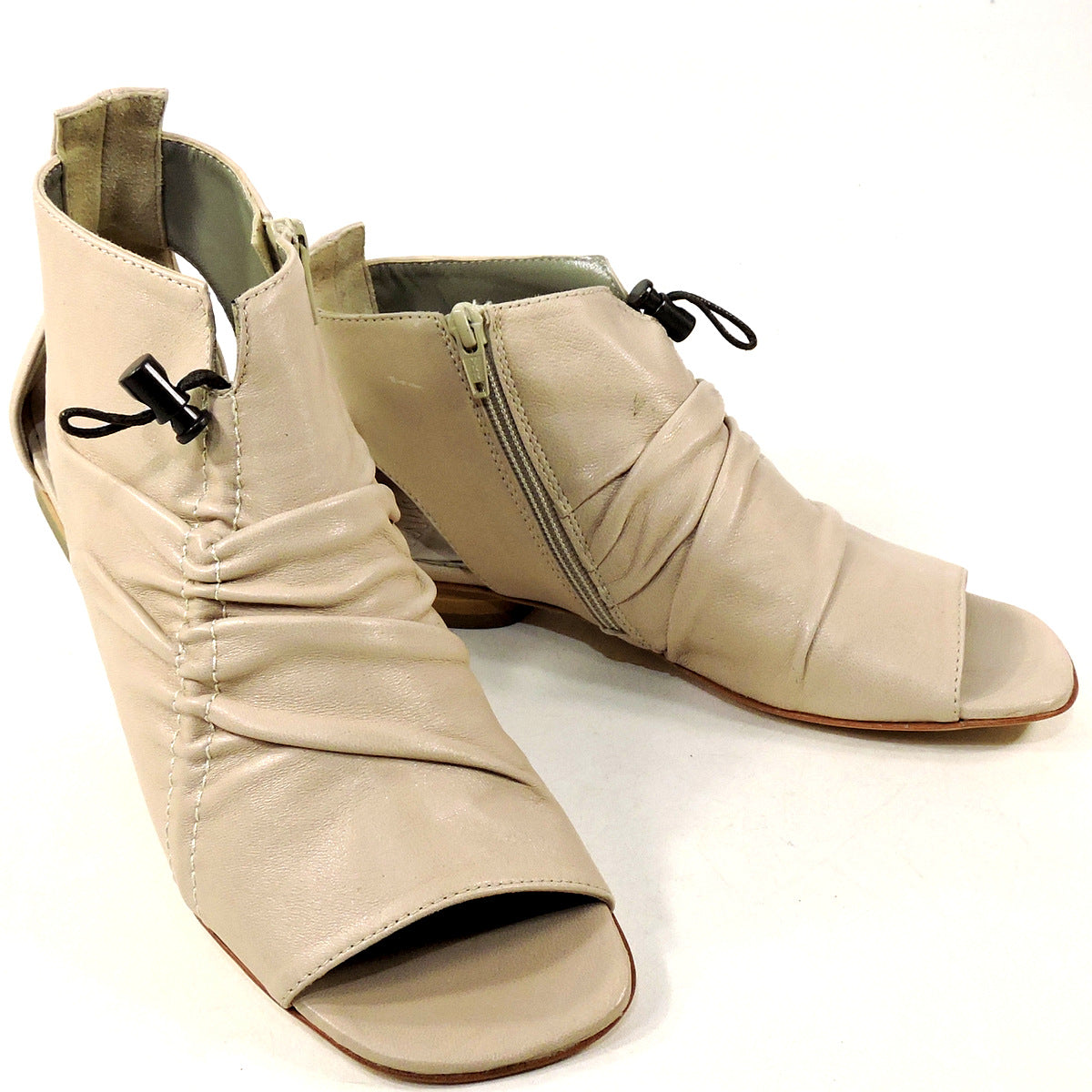 IXOS 🇮🇹 WOMEN'S BEIGE SOFT LEATHER SUMMER FASHION ANKLE BOOTIE BOUTIQUE