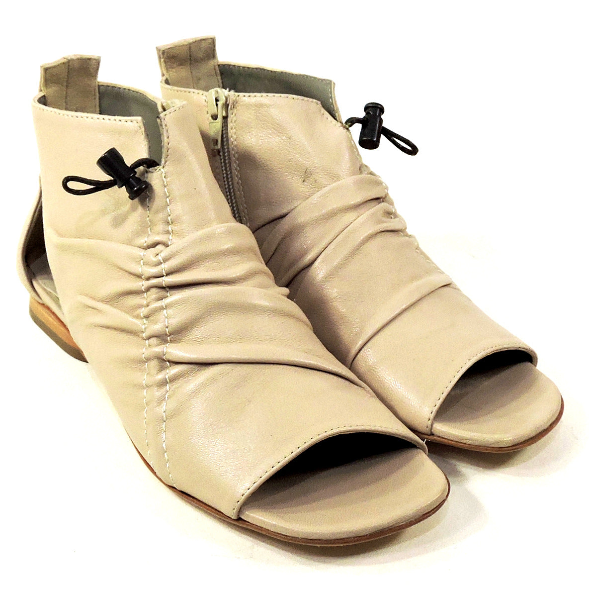 IXOS 🇮🇹 WOMEN'S BEIGE SOFT LEATHER SUMMER FASHION ANKLE BOOTIE BOUTIQUE