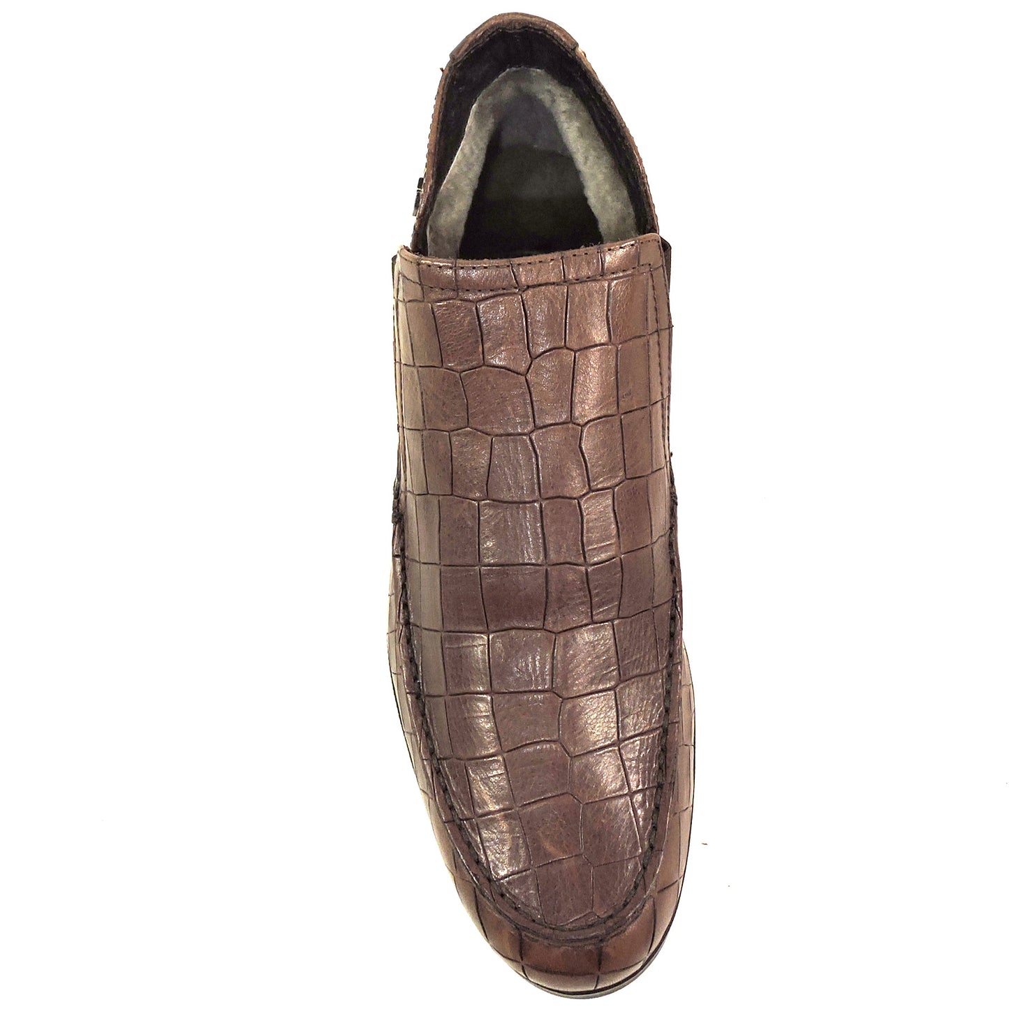BALDININI ๐ฎ๐น MEN'S BROWN SOFT LEATHER WINTER FUR LINING CHELSEA BOOTIE
