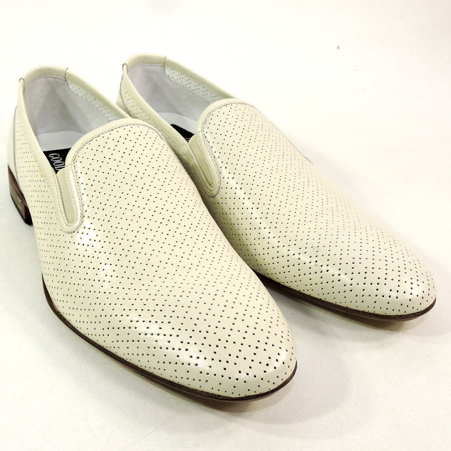 GOODMAN 🇮🇹 MEN'S OFF-WHITE SOFT LEATHER COMFORT SUMMER LOAFERS