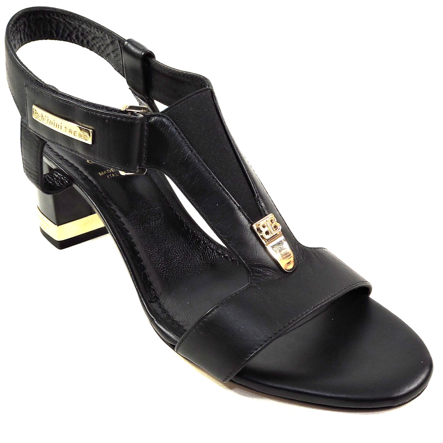 BALDININI 🇮🇹 WOMEN'S BLACK SOFT LEATHER COMFORT FASHION SANDALS