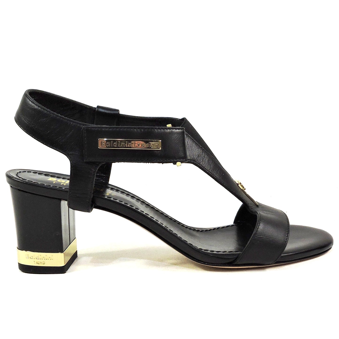 BALDININI 🇮🇹 WOMEN'S BLACK SOFT LEATHER COMFORT FASHION SANDALS
