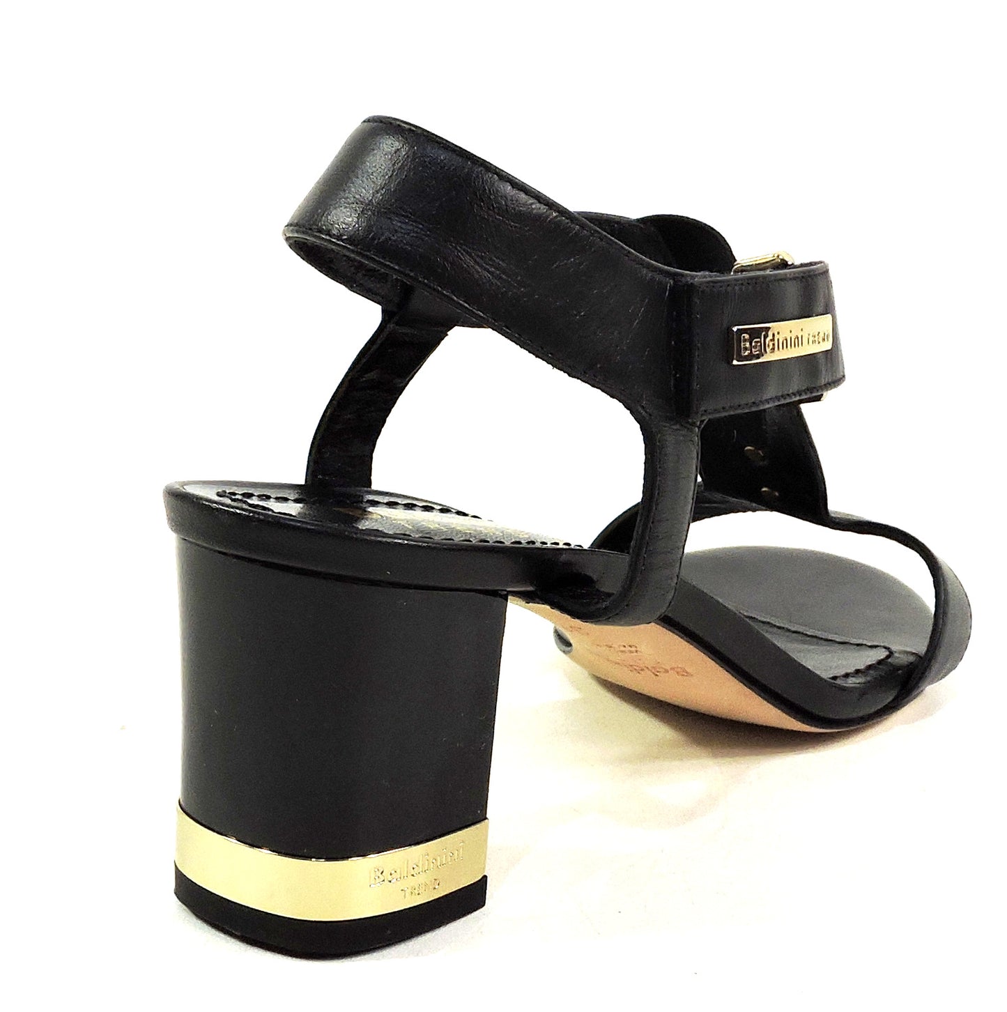 BALDININI 🇮🇹 WOMEN'S BLACK SOFT LEATHER COMFORT FASHION SANDALS