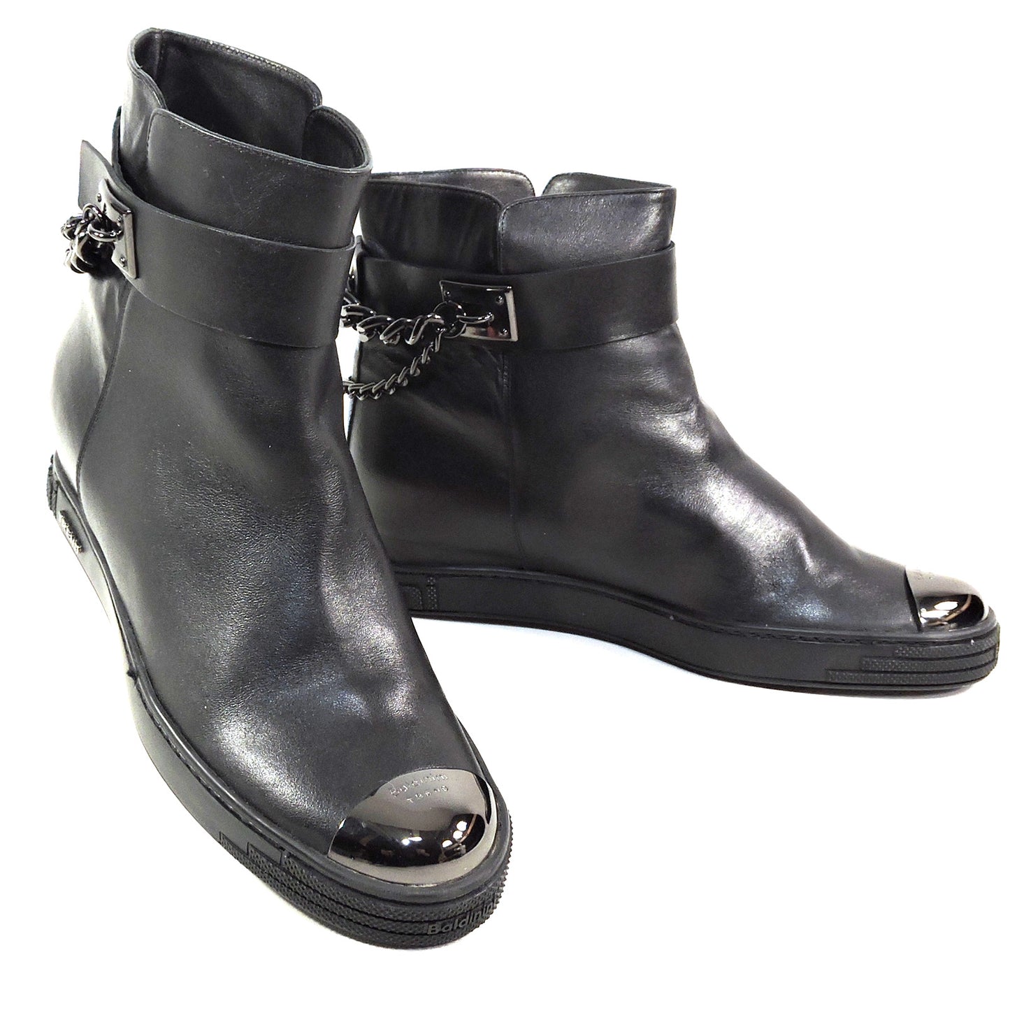 BALDININI ๐ฎ๐น WOMEN'S BLACK SOFT LEATHER COMFORT CHELSEA BOOTIE