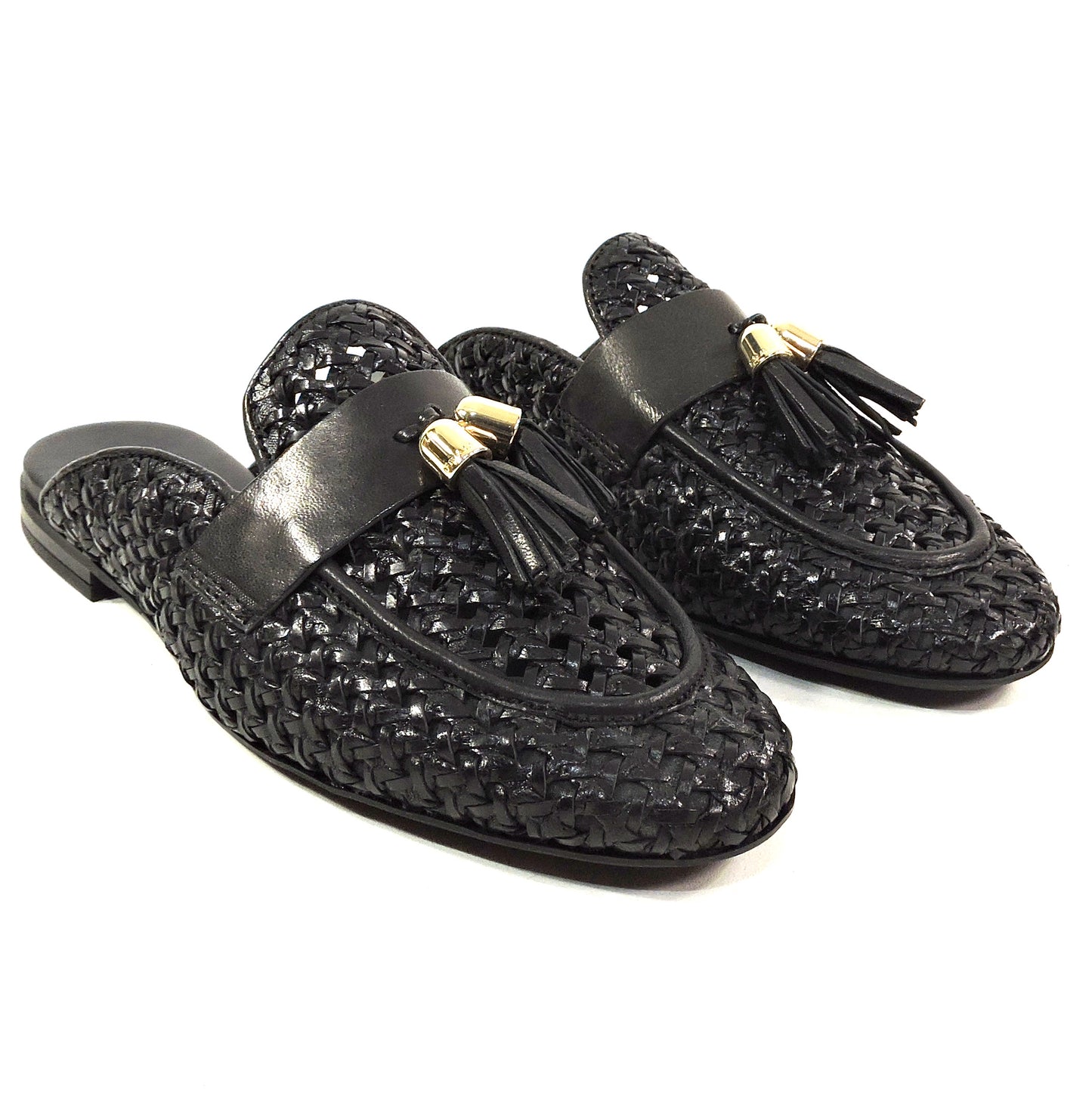 FRAU 🇮🇹 WOMEN'S VERY SOFT! BLACK LEATHER COMFORT SUMMER FASHION MULES