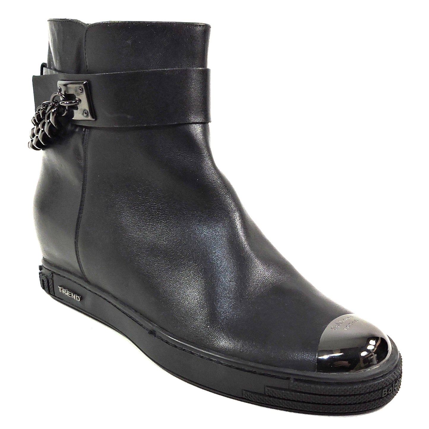 BALDININI ๐ฎ๐น WOMEN'S BLACK SOFT LEATHER COMFORT CHELSEA BOOTIE