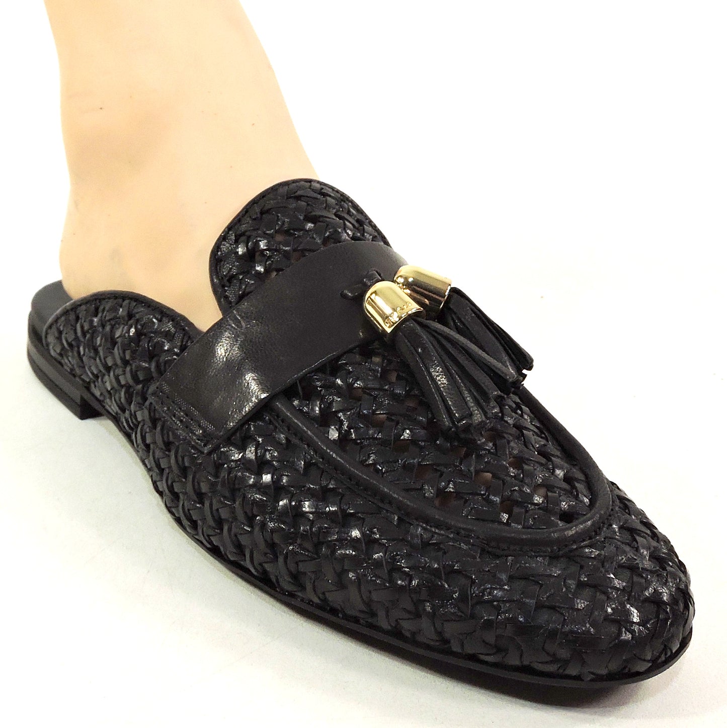 FRAU 🇮🇹 WOMEN'S VERY SOFT! BLACK LEATHER COMFORT SUMMER FASHION MULES