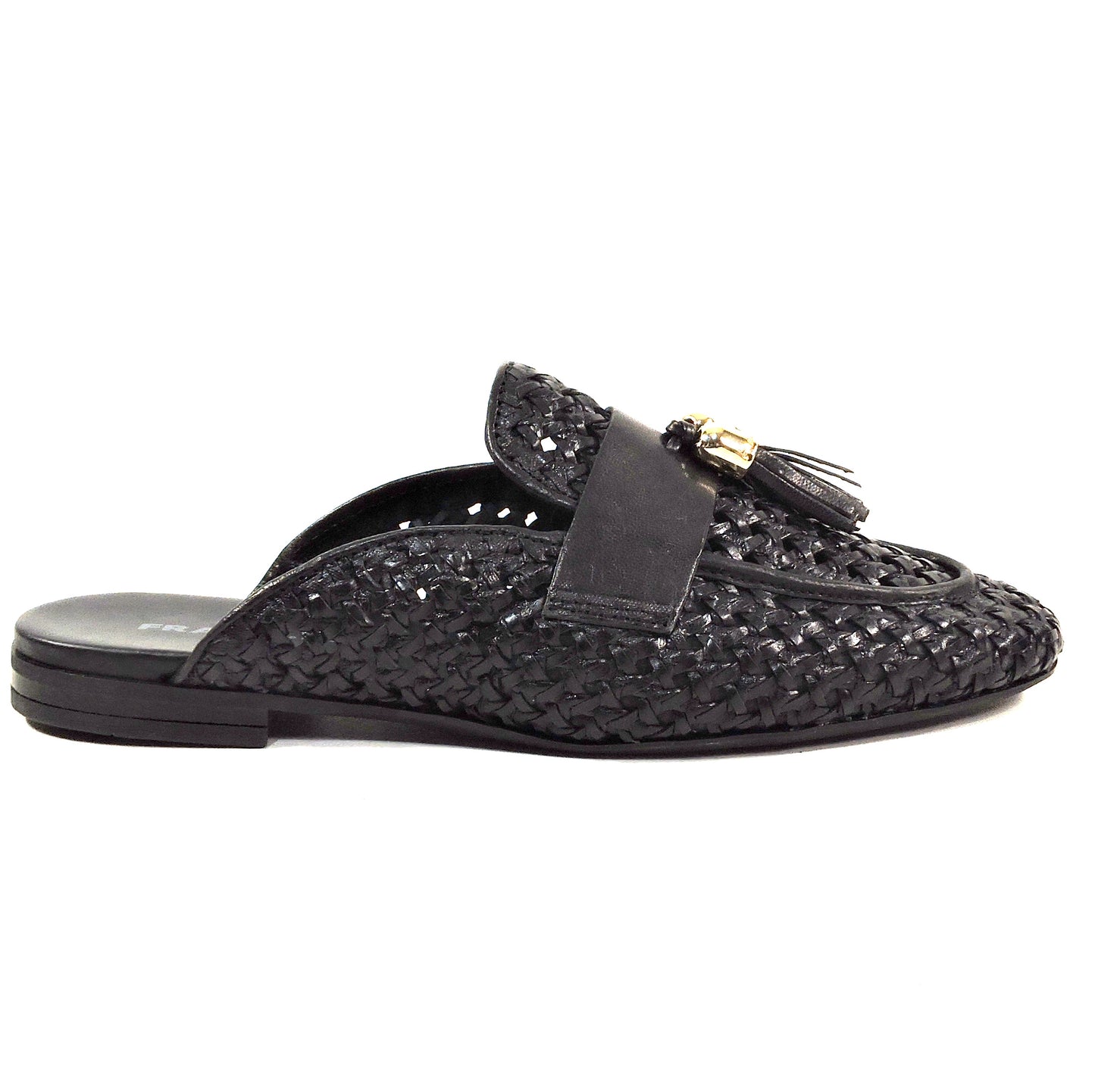 FRAU 🇮🇹 WOMEN'S VERY SOFT! BLACK LEATHER COMFORT SUMMER FASHION MULES