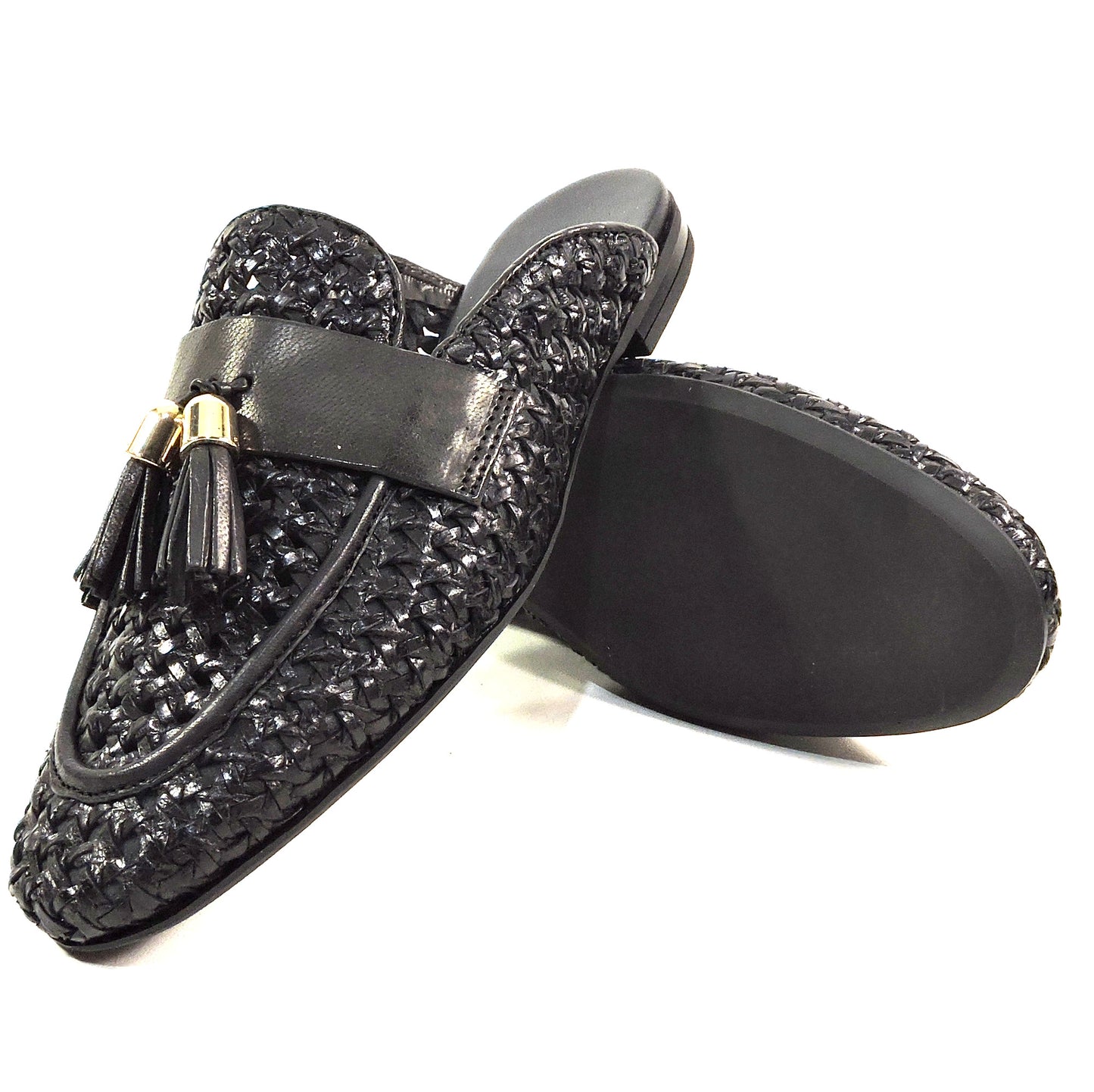 FRAU 🇮🇹 WOMEN'S VERY SOFT! BLACK LEATHER COMFORT SUMMER FASHION MULES