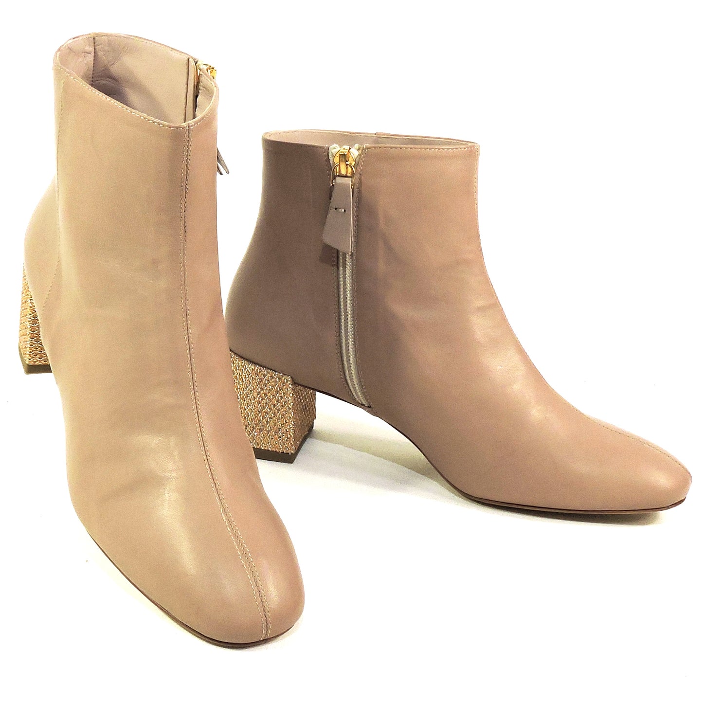 JDK 🇮🇹 WOMEN'S CREAM SOFT LEATHER COMFORT FASHION ANKLE BOOTIE