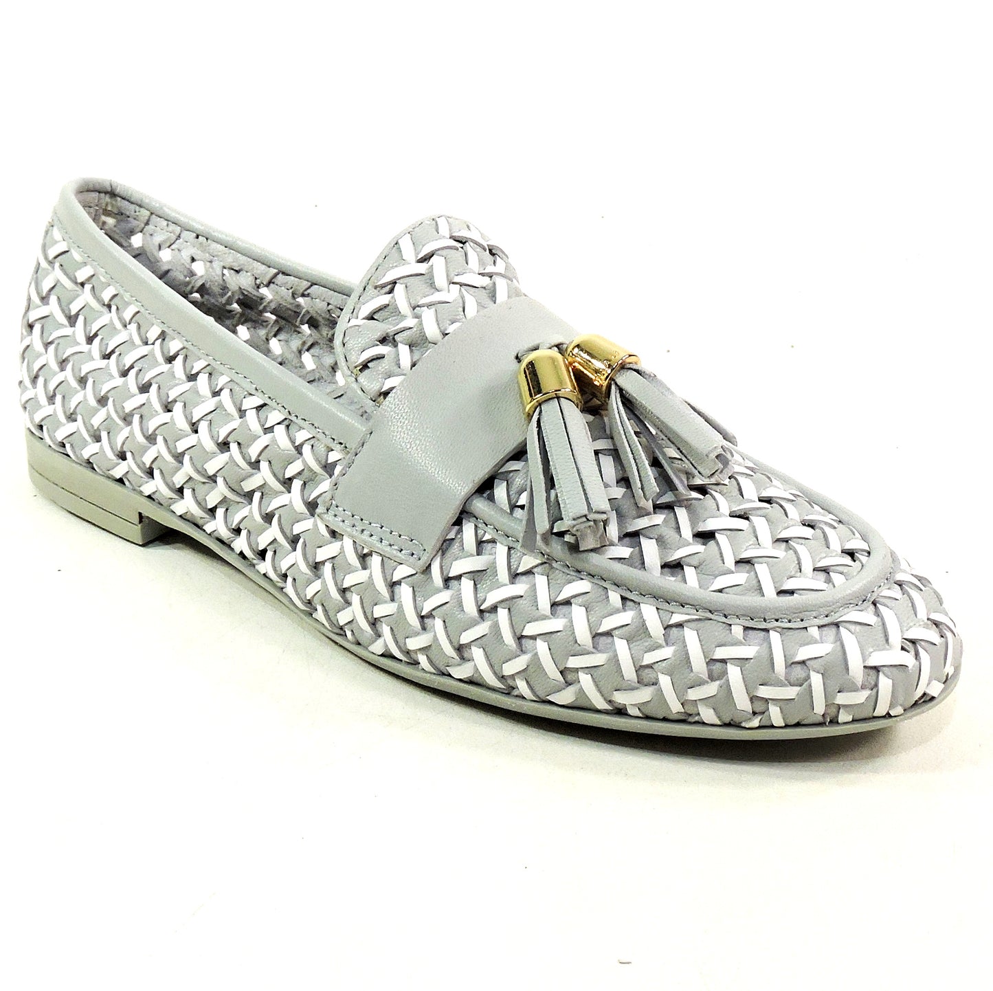 FRAU 🇮🇹 WOMEN'S VERY SOFT! GREY LEATHER COMFORT SUMMER FASHION LOAFERS