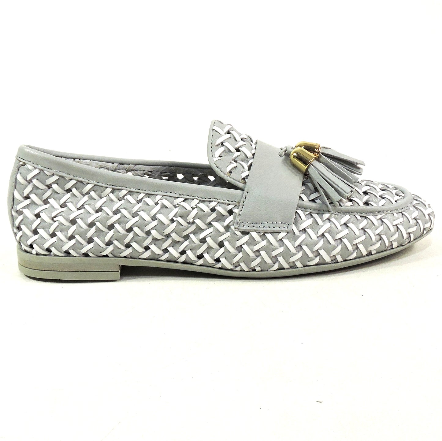 FRAU 🇮🇹 WOMEN'S VERY SOFT! GREY LEATHER COMFORT SUMMER FASHION LOAFERS