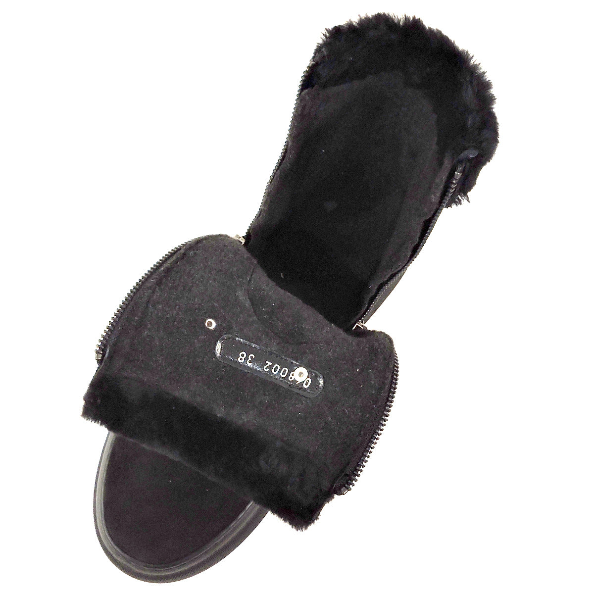 BALDININI š®š¹ WOMEN'S BLACK SUEDE WINTER COMFORT FLATS TWO ZIPES BOOTIES