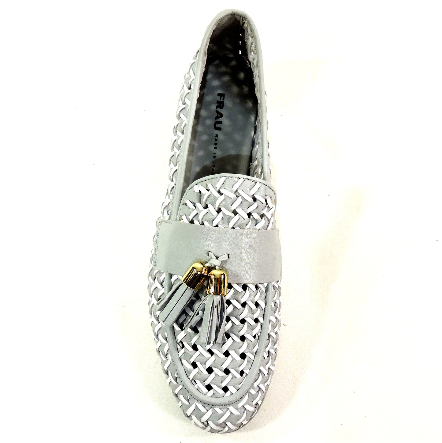 FRAU 🇮🇹 WOMEN'S VERY SOFT! GREY LEATHER COMFORT SUMMER FASHION LOAFERS